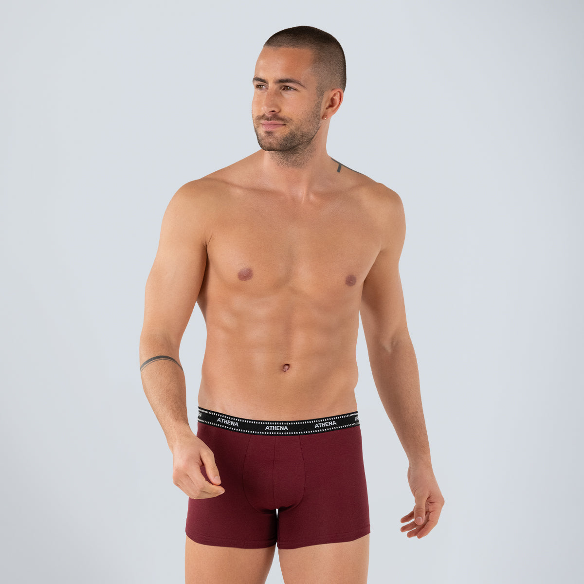 Athéna My Petits Prix Set Di 3 Boxer Uomo | Morbidi E Traspiranti | Colore Nero
