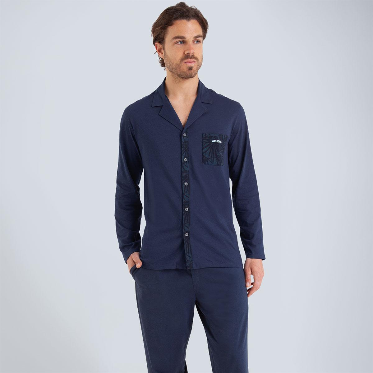 Pyjama long ouvert homme Easy Print Athena
