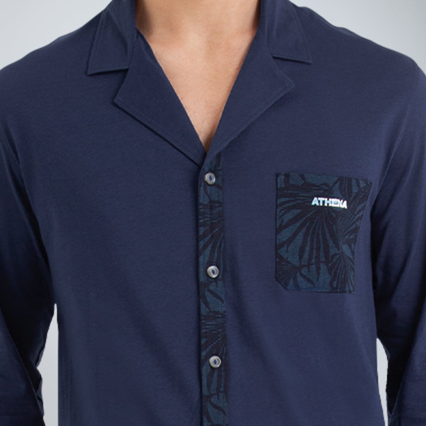 Pyjama long ouvert homme Easy Print Athena