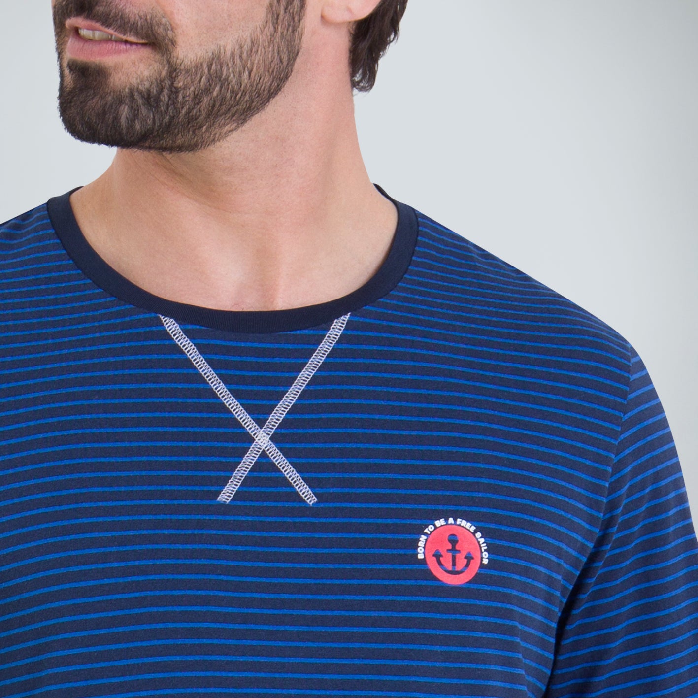 Pyjama long rayures homme L'Escale Athena