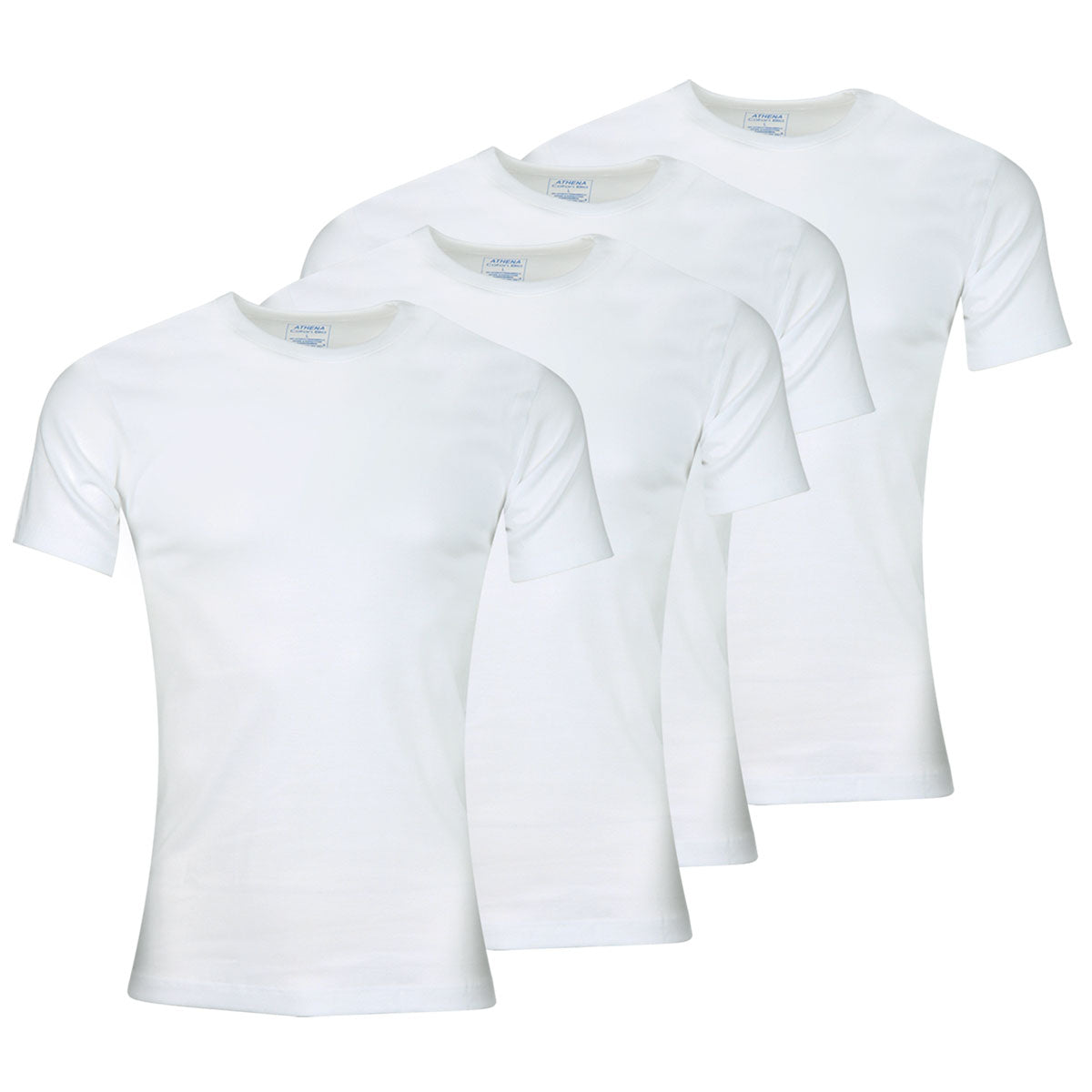 Athena Lot De 2 Tee-Shirts Homme Col V Coton Bio - Confort Quotidien Et Peaux Sensibles