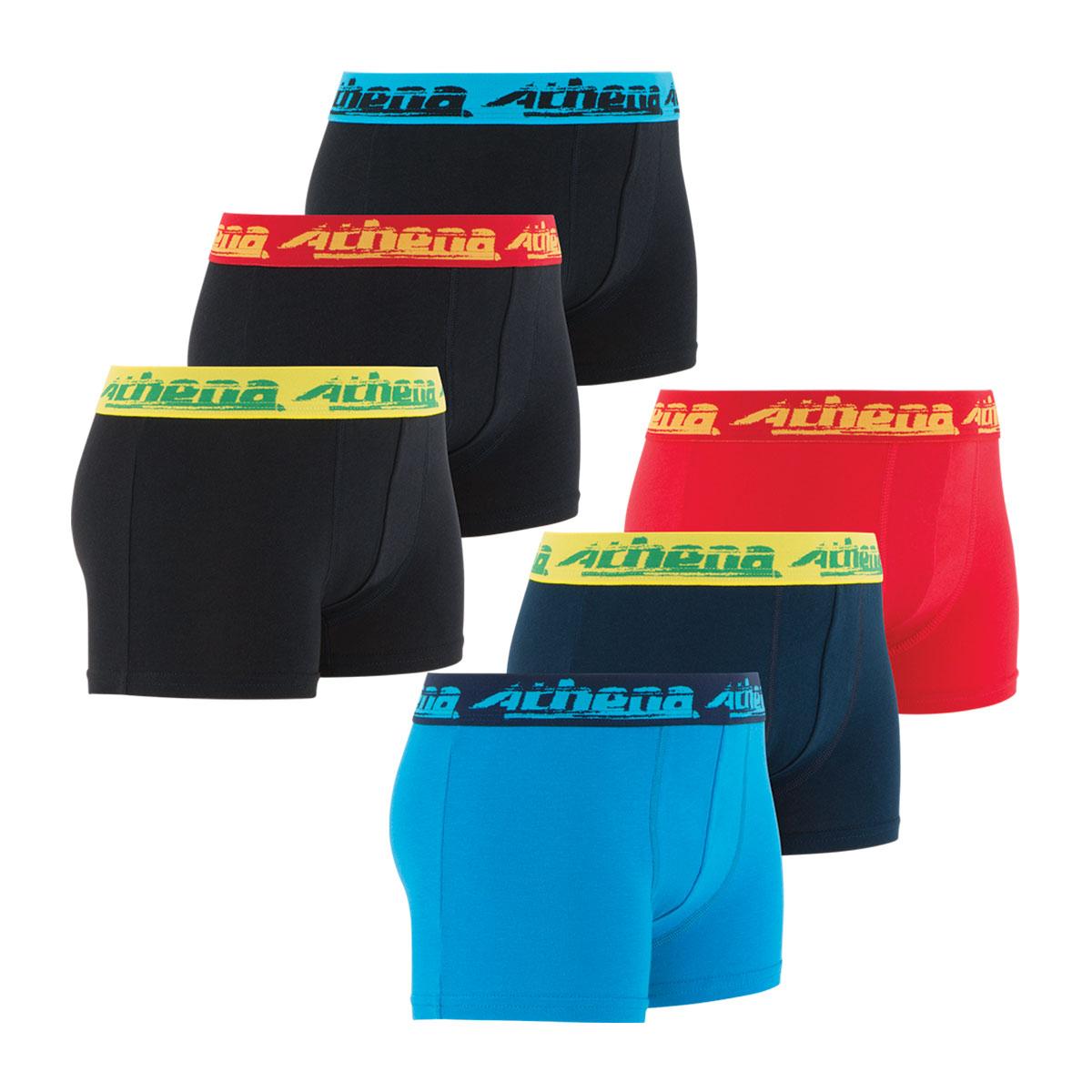 Lot de 6 boxers garçon coton bio Athena