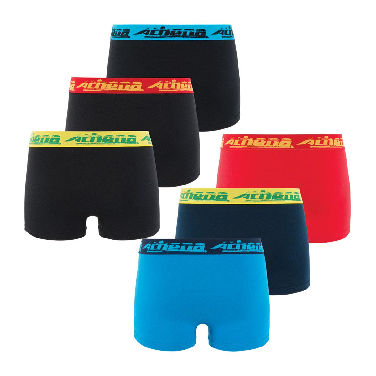 Lot de 6 boxers garçon coton bio Athena
