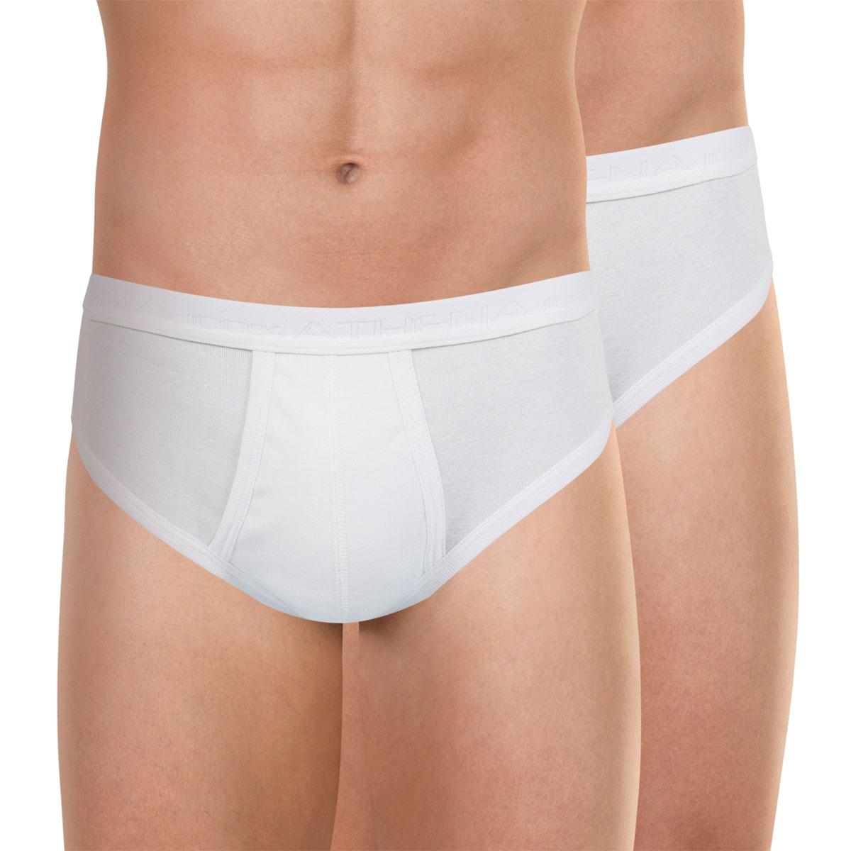 Lot de 2 slips taille haute ouverts homme Coton Bio Athena
