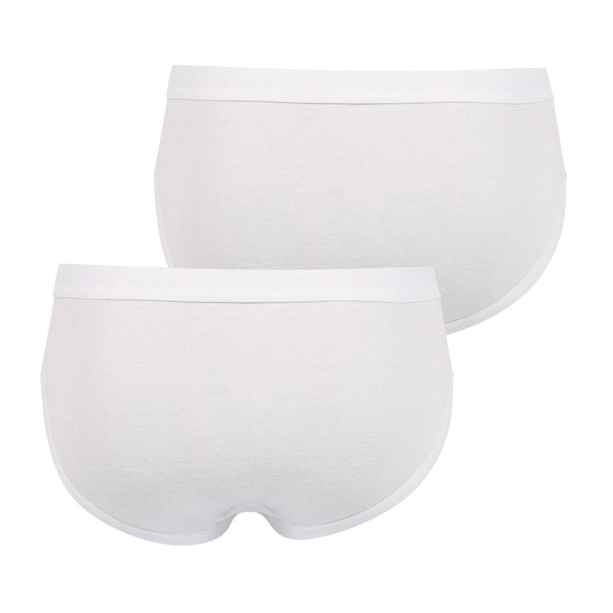 Lot de 2 slips taille haute ouverts homme Coton Bio Athena