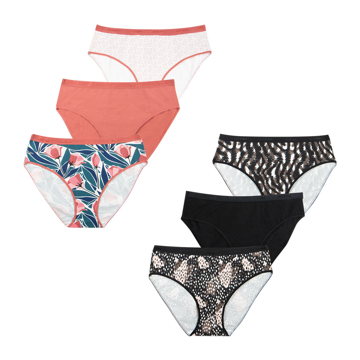 Lot de 6 culottes femme Ecopack Mode Athena