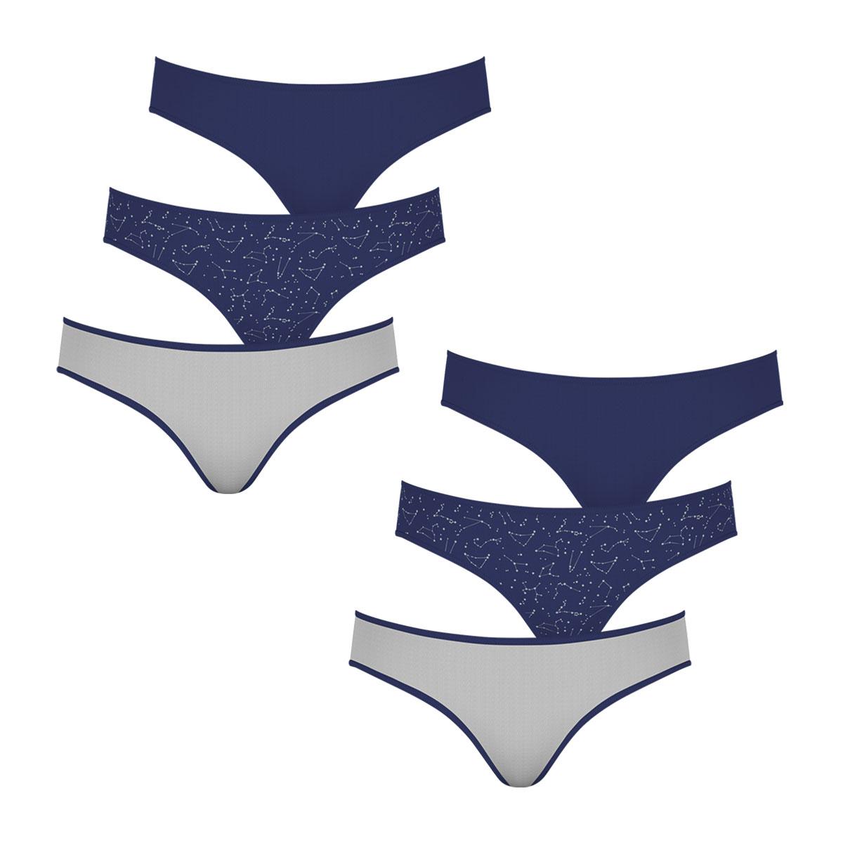 Lot de 6 slips fille Trio Mode Girl by Athena