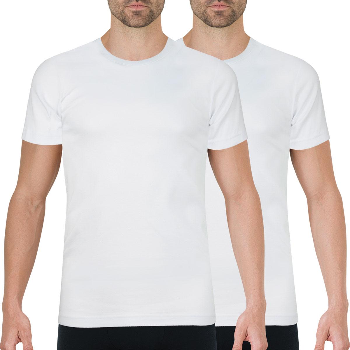 Lot de 2 tee-shirts col rond homme coton issu de l'agriculture biologique Athena