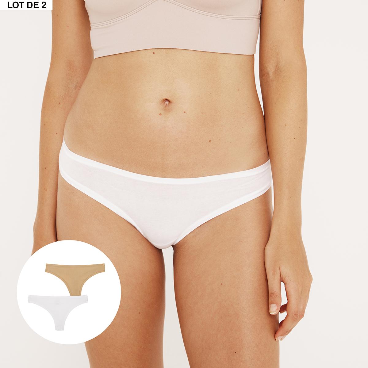 Lot de 2 tangas femme Easy Seconde Peau Athena