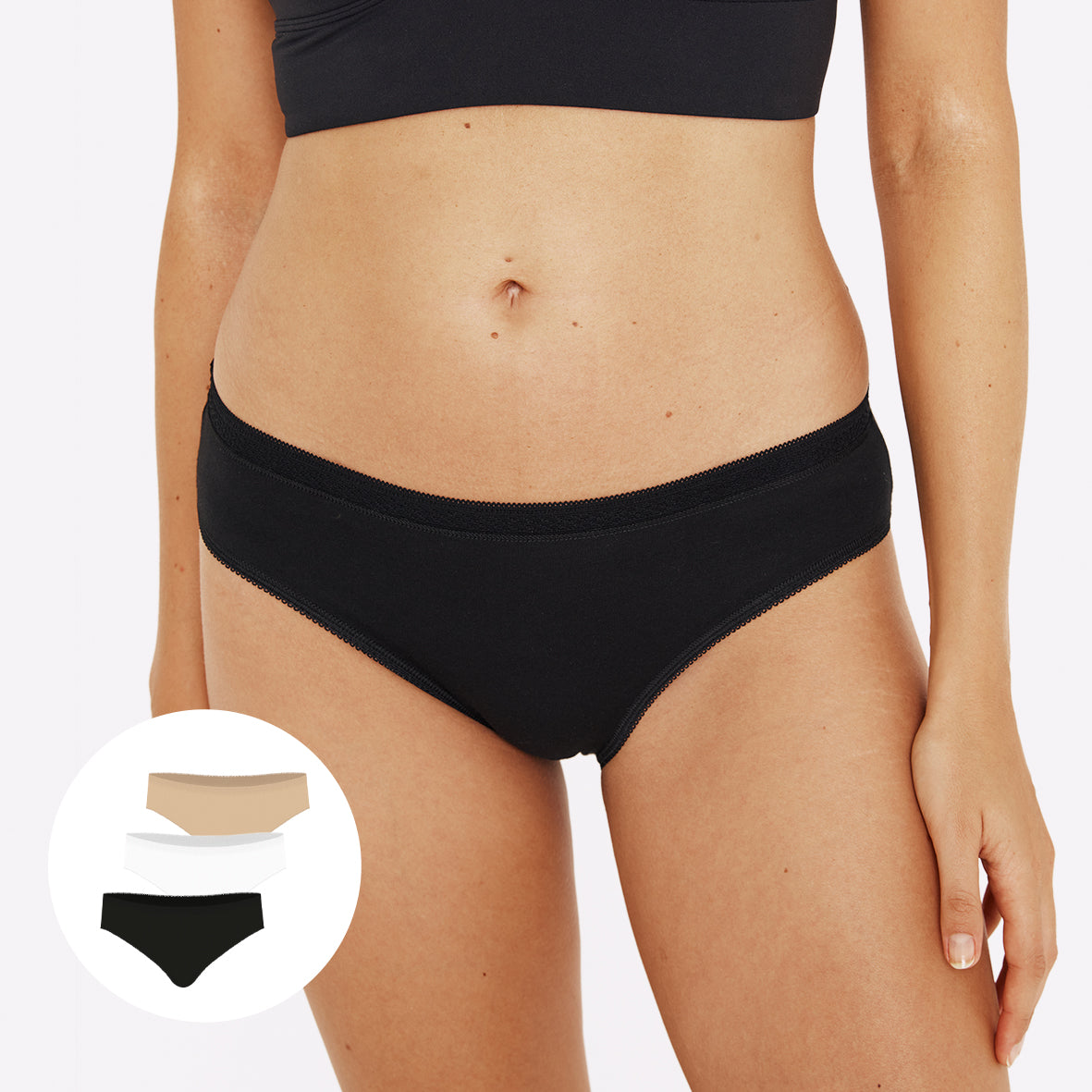 Lot de 3 slips femme Ecopack Trio Essentiels Athena