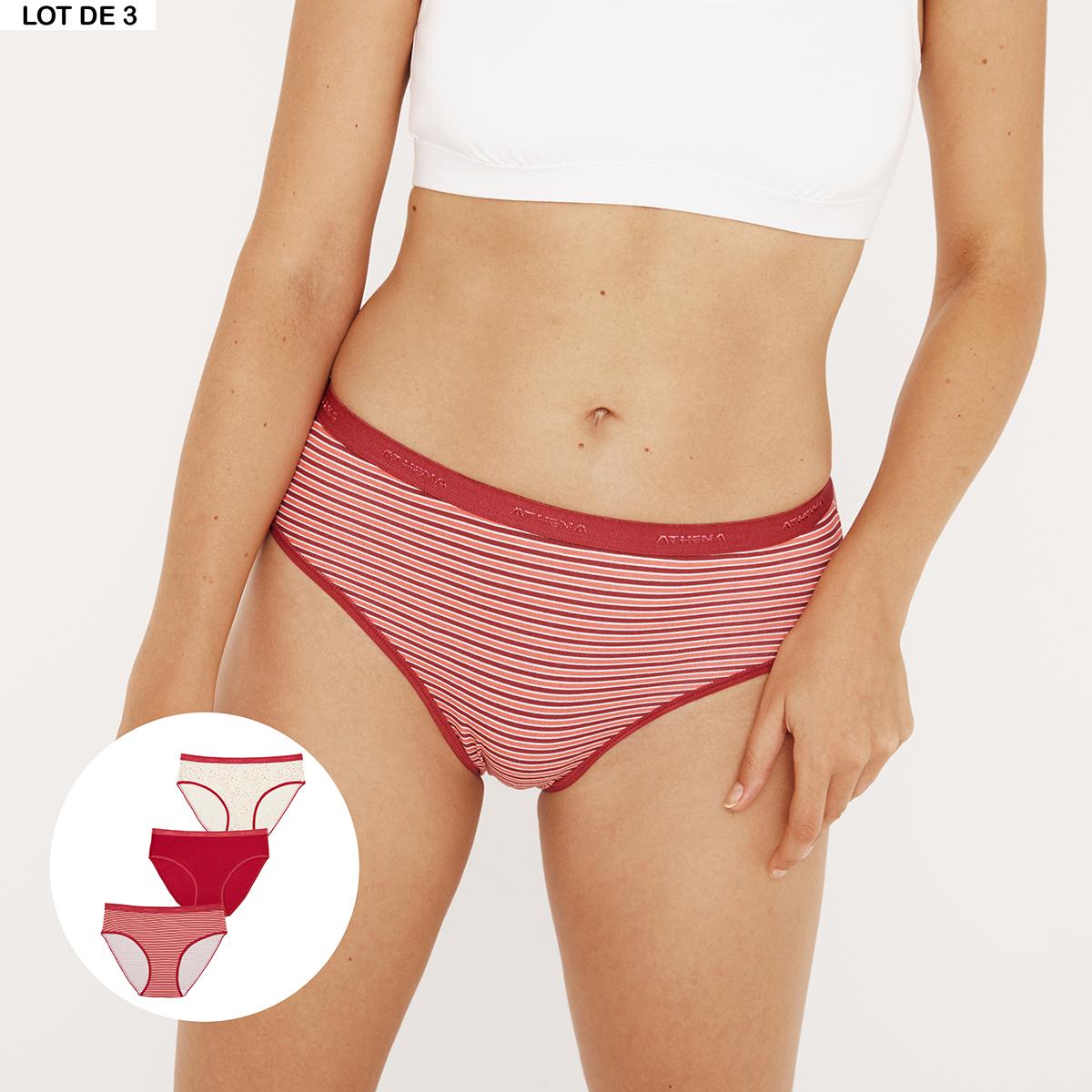 Lot de 3 slips femme Ecopack Mode Athena