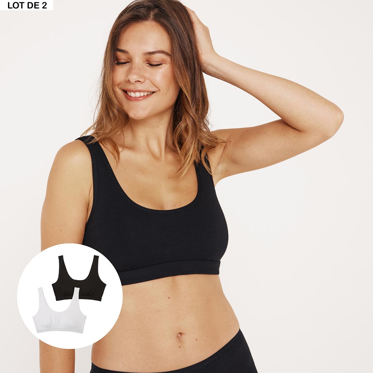 Lot de 2 brassières femme Ecopack Basic Athena