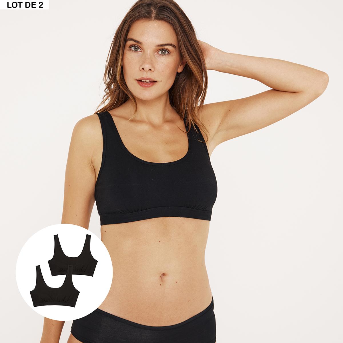 Lot de 2 brassières femme Ecopack Athena