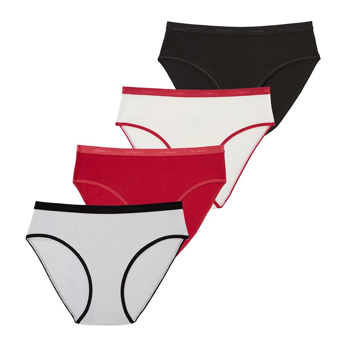 Lot de 4 slips femme Athena