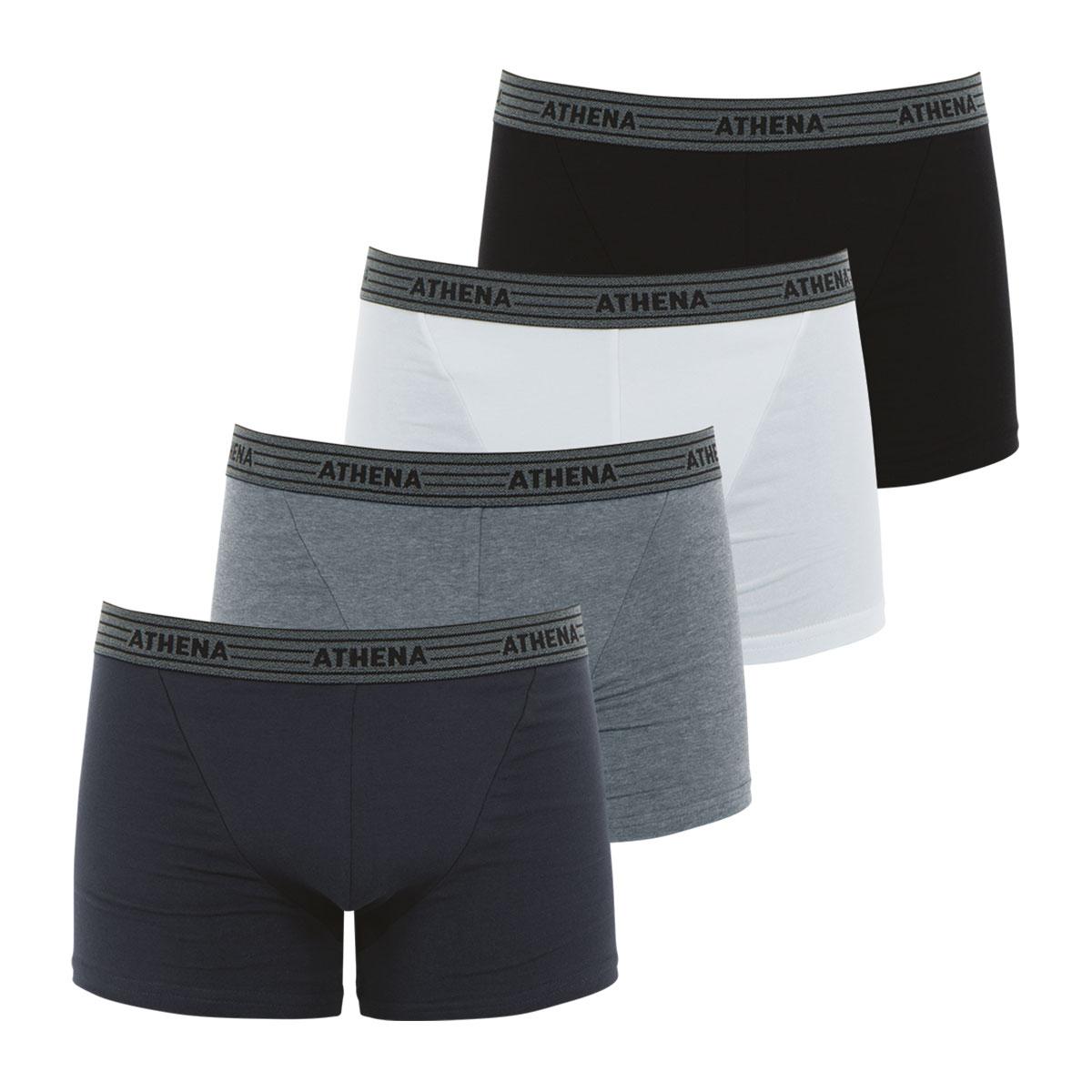 Lot de 4 boxers homme Ecopack Basic coton Athena