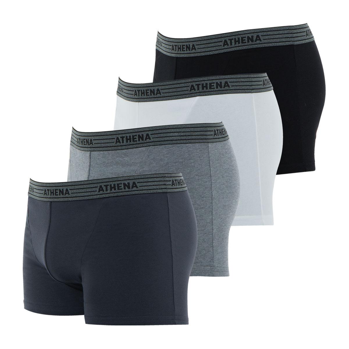 Lot de 4 boxers homme Ecopack Basic coton Athena
