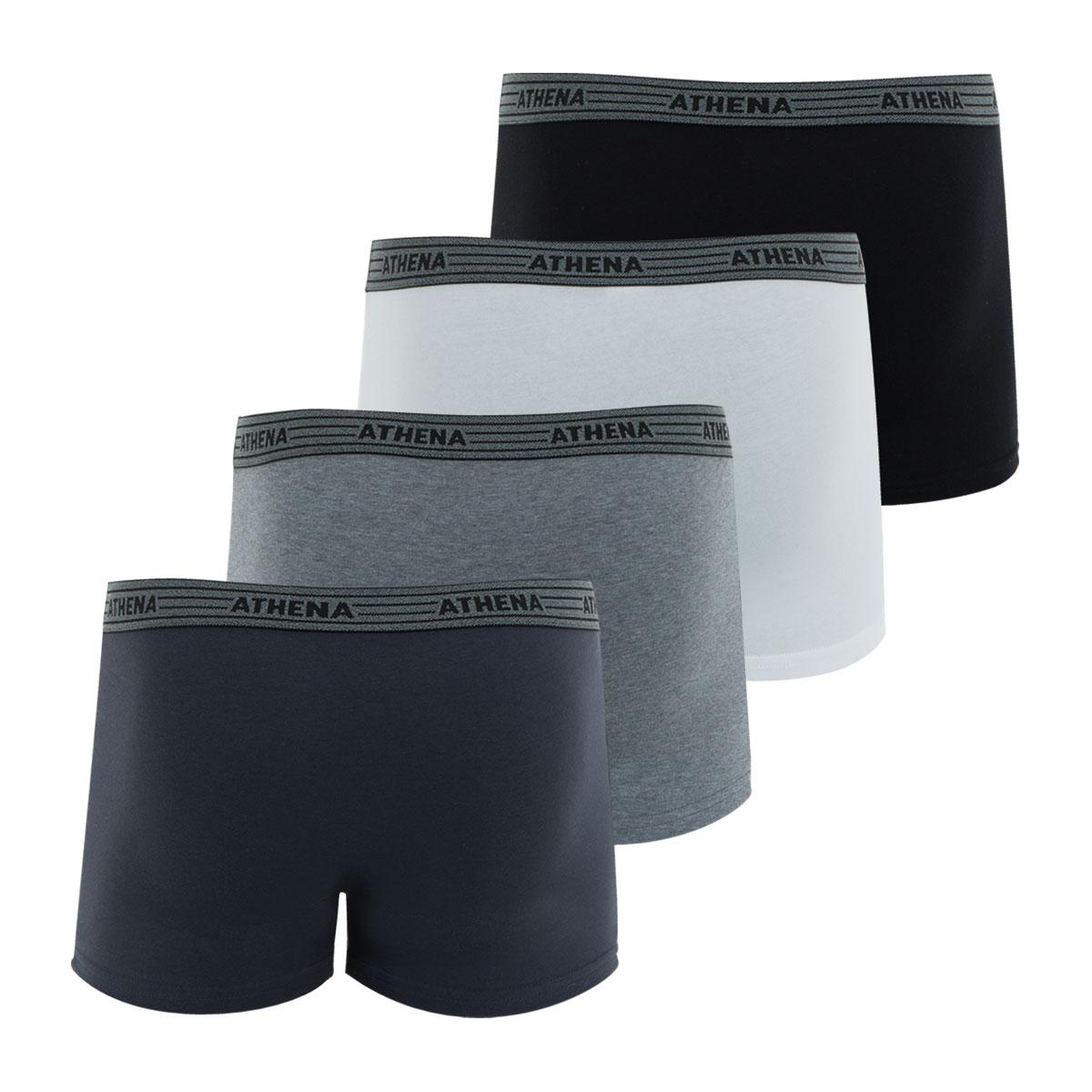 Lot de 4 boxers homme Ecopack Basic coton Athena
