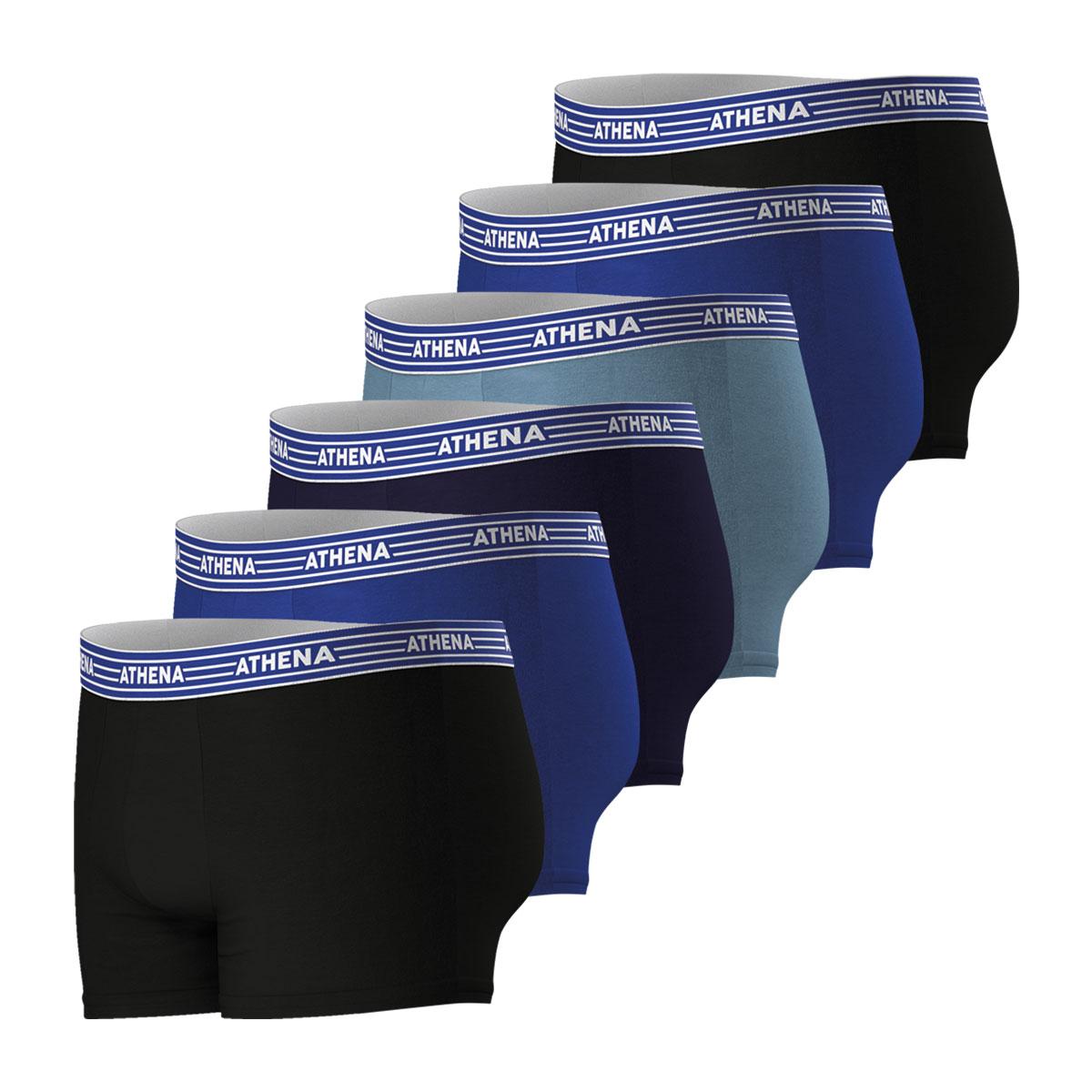 Lot de 6 boxers homme Athena