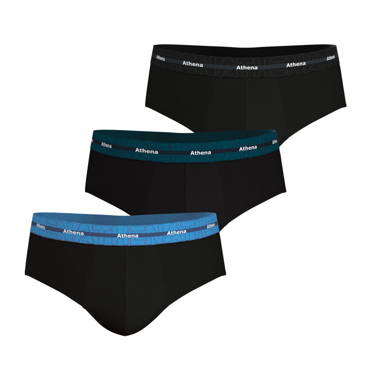 Lot de 4 slips homme Eco Pack Basic Coton Athena multicolore Athéna