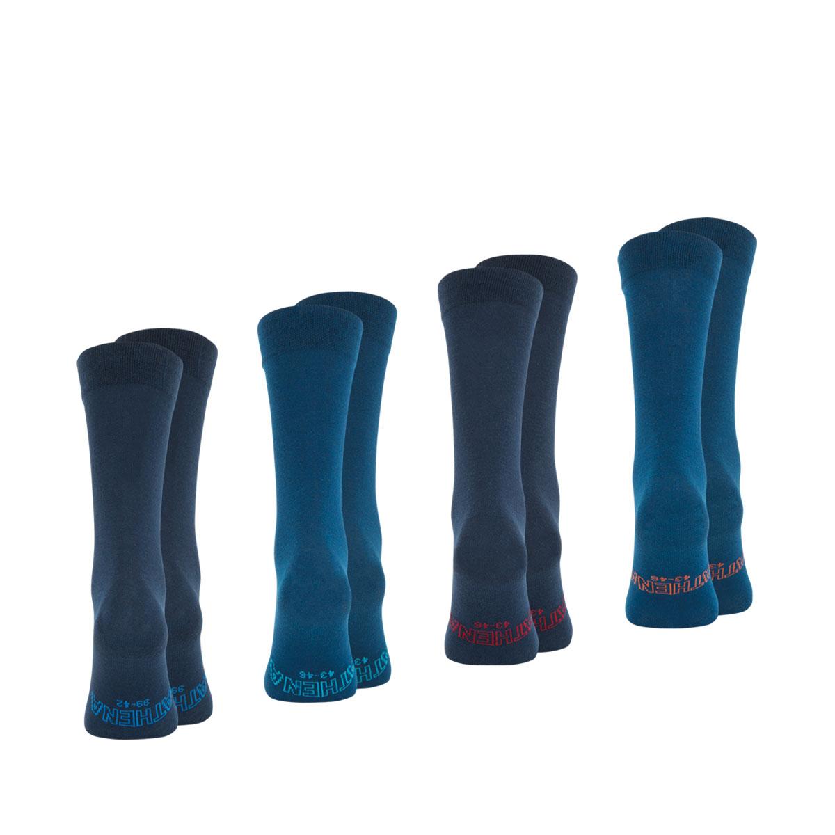 Lot de 4 paires de chaussettes hautes crew Ecopack Athena