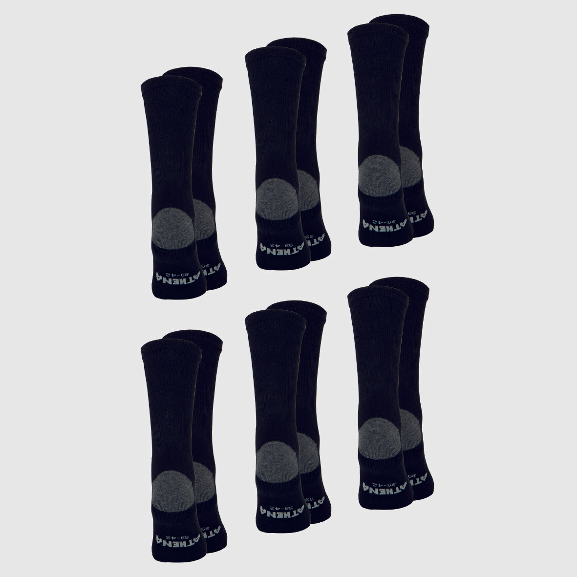 Lot de 6 mi-chaussettes homme Ecopack Sport Athena