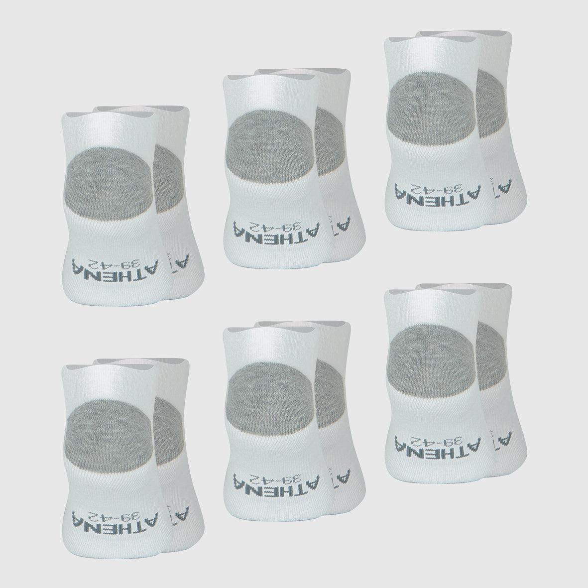 Lot de 6 paires de socquettes homme Ecopack Sport Athena