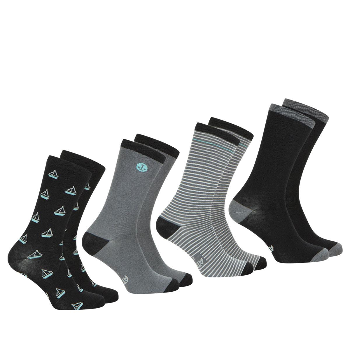 Lot de 4 paires de chaussettes mi-hautes homme Ecopack Athena