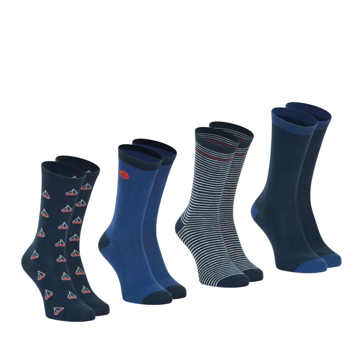 Lot de 4 paires de chaussettes mi-hautes homme Ecopack Athena