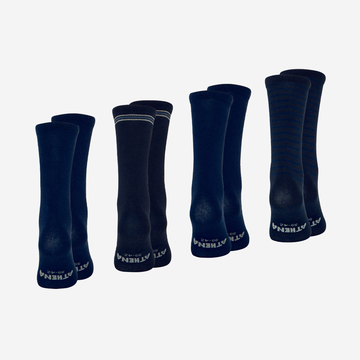 Lot de 4 mi-chaussettes homme Ecopack Athena