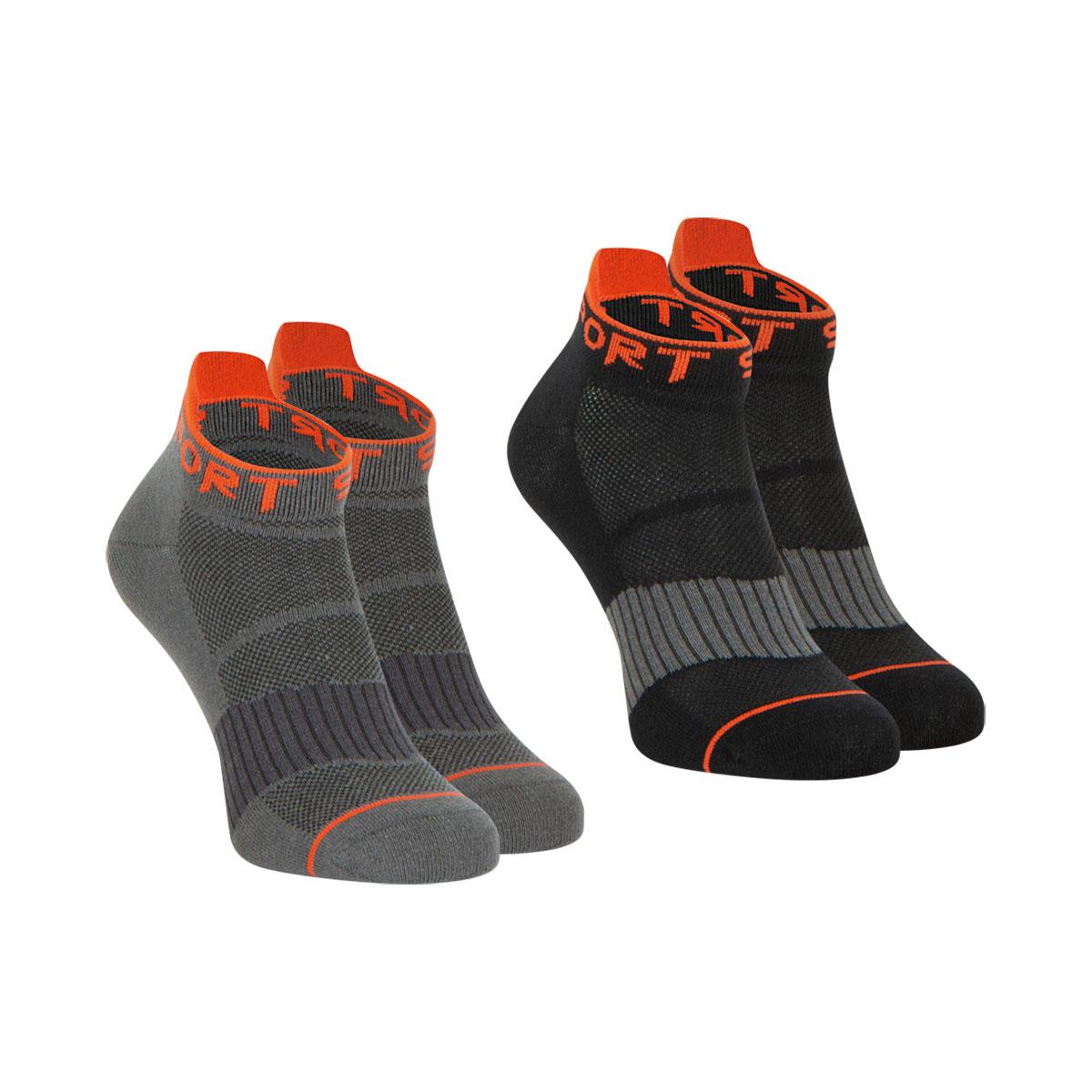 Lot de 2 paires de socquettes homme Running Athena