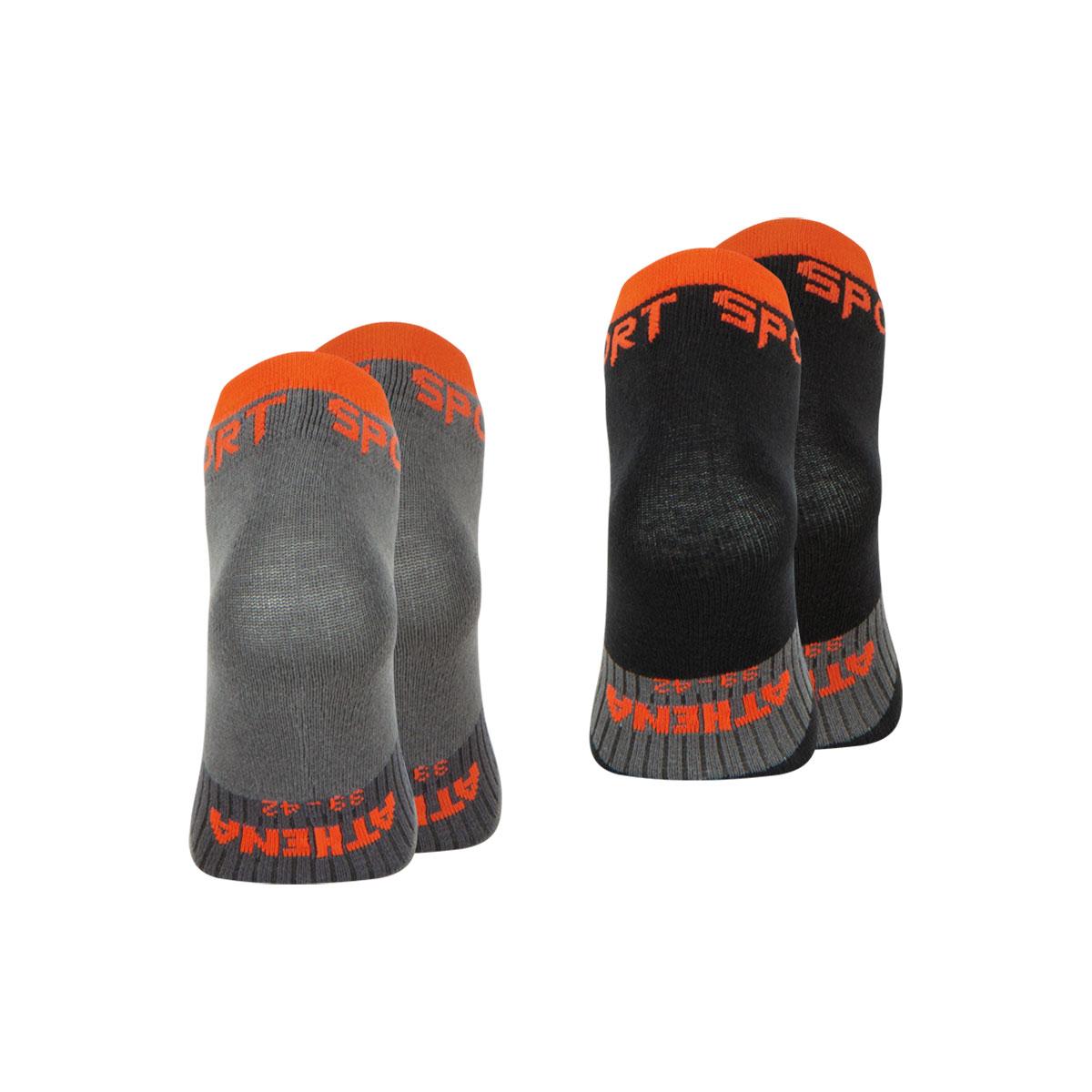 Lot de 2 paires de socquettes homme Running Athena