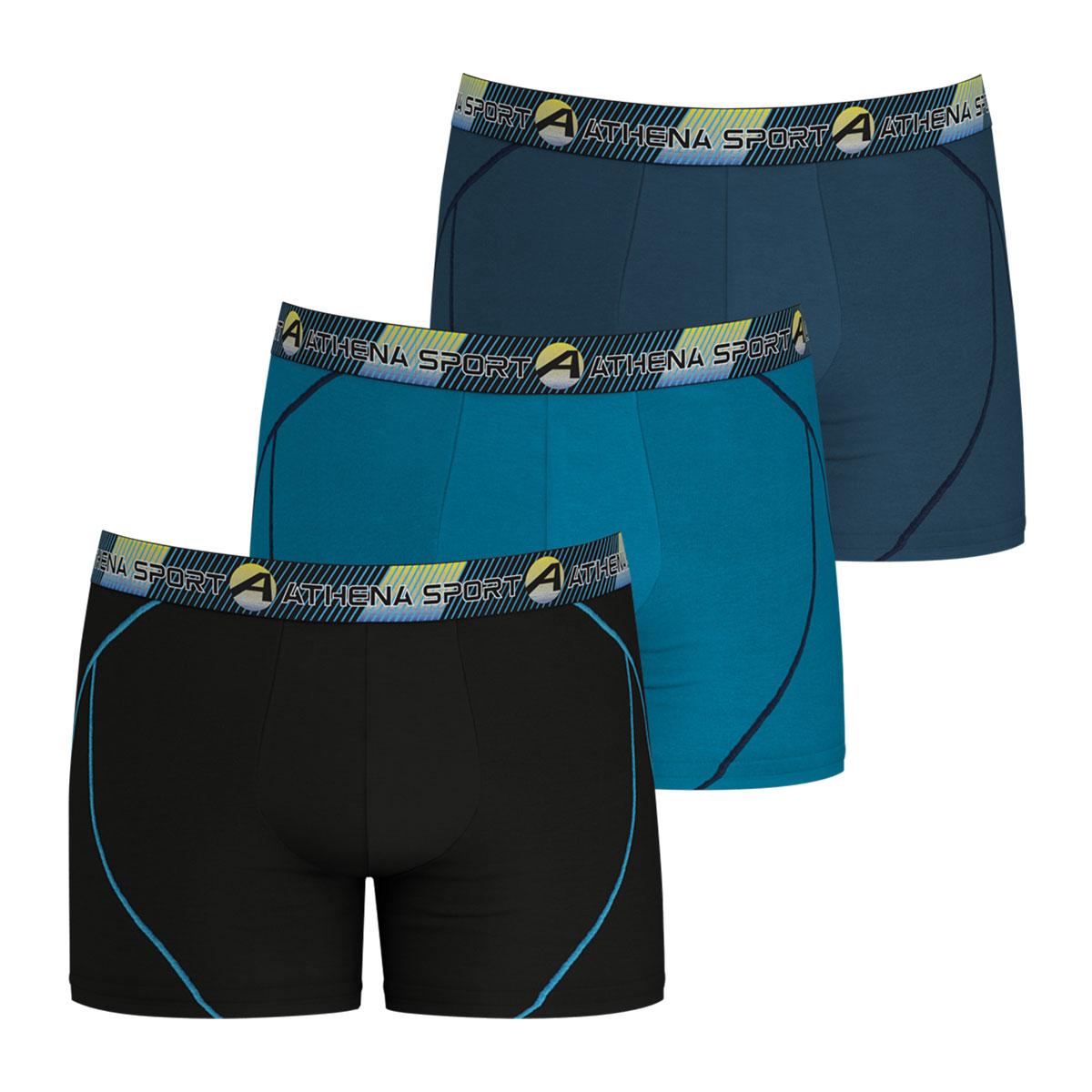 Lot de 3 boxers long homme Training Dry Athena