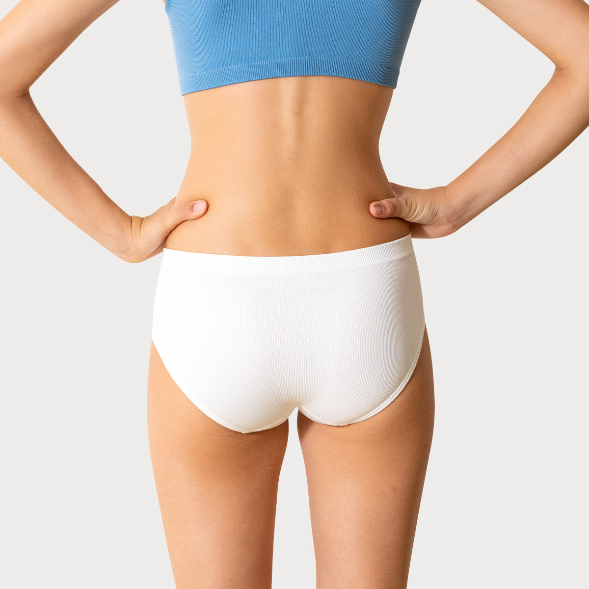 Lot de 2 slips fille sans couture côtelés Athena