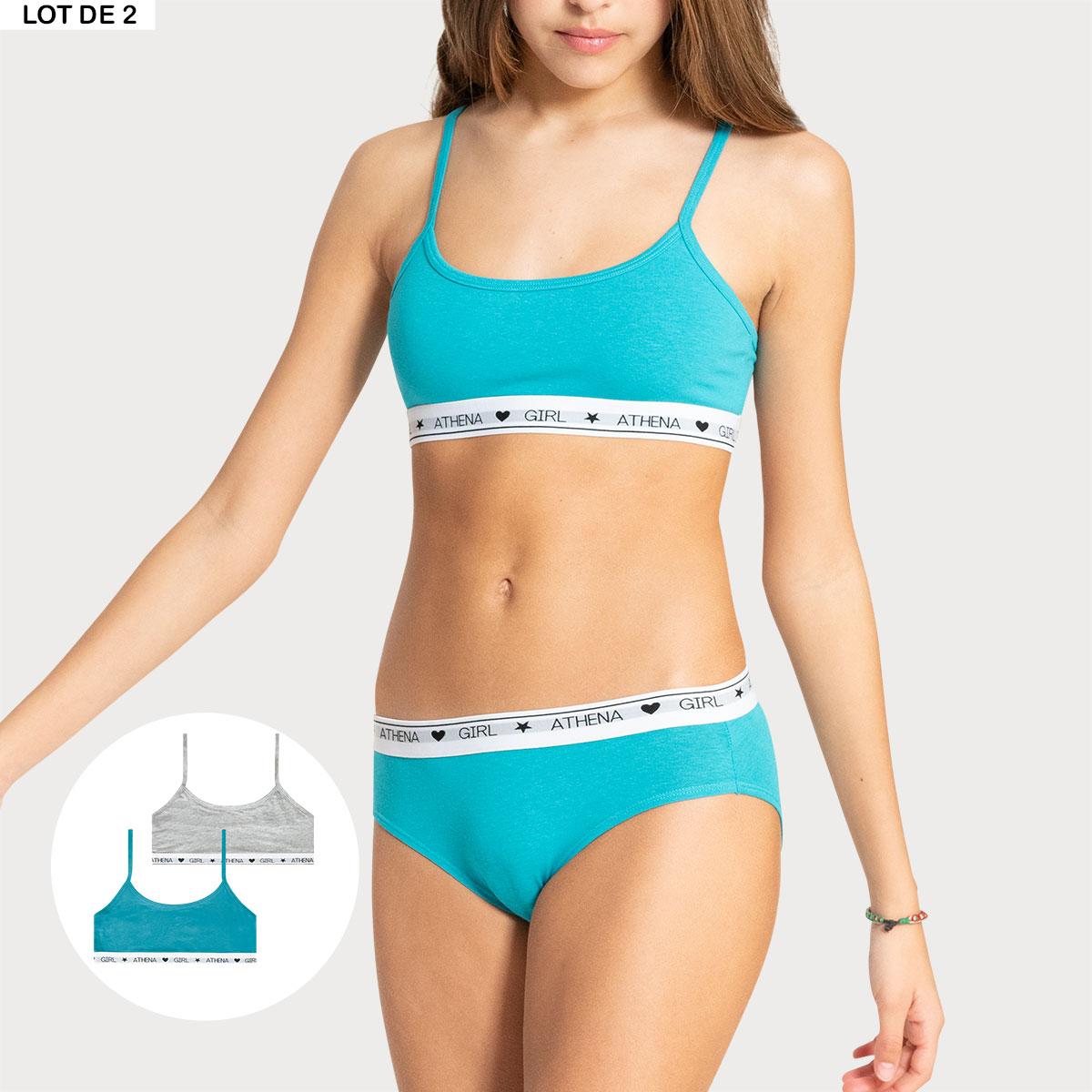 Lot de 2 brassières Coton Ultra Doux by Athena Fille