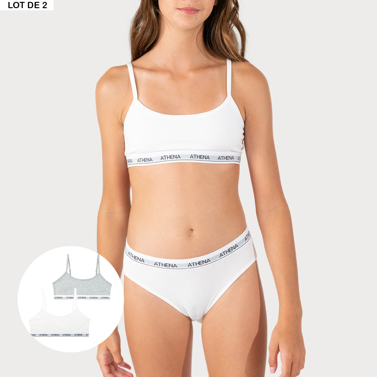 Lot de brassières Coton Ultra Doux Athena Fille - Main Image