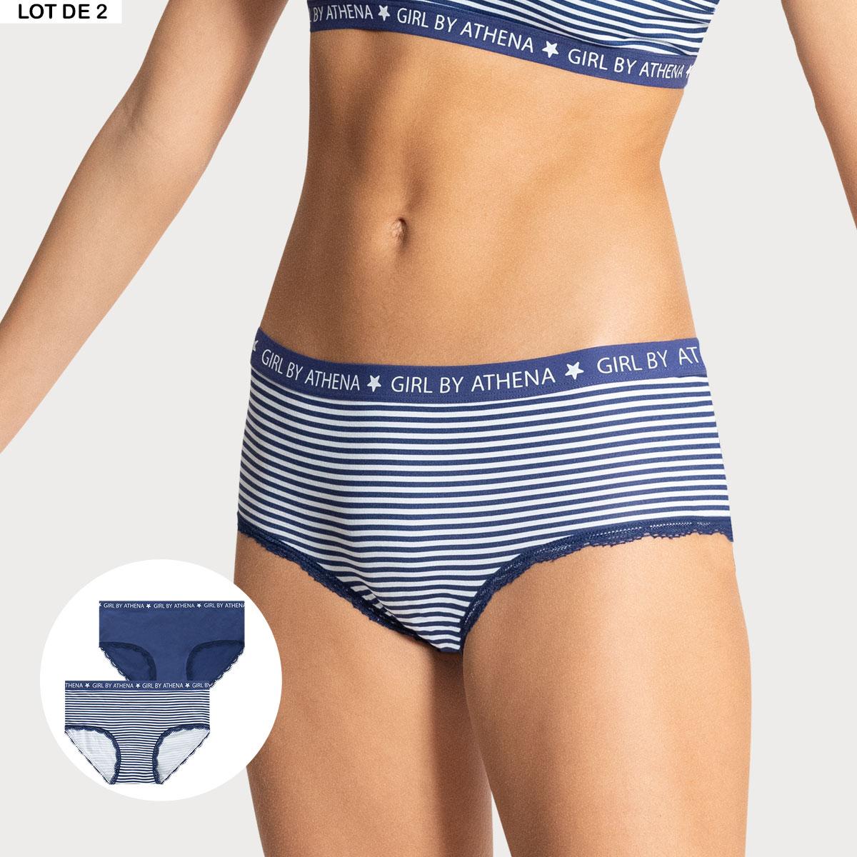 Lot de 2 boxers Girl Douceur by Athena Fille
