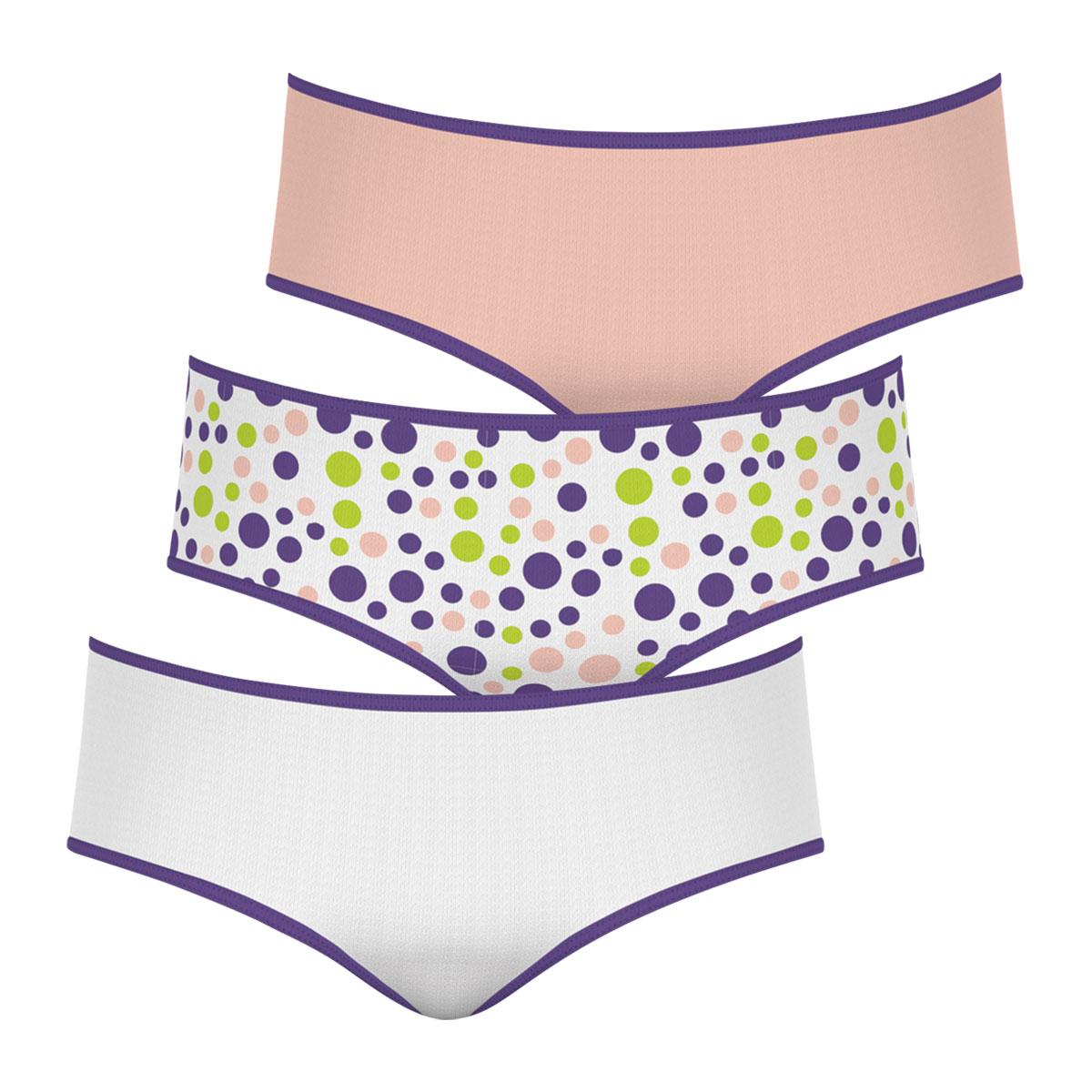 Lot de 3 boxers fille Ecopack Trio Mode Girl By Athena