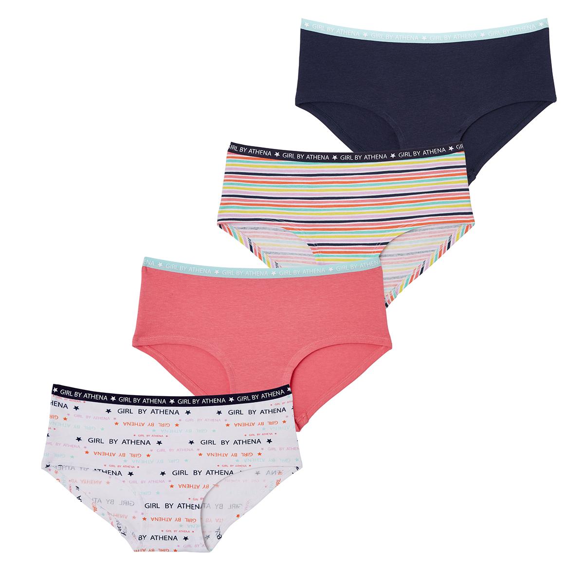 Lot de 4 culottes Girl Maxi Format by Athena Fille