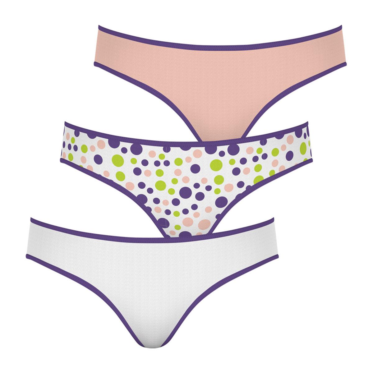 Lot de 3 slips fille Ecopack Trio Mode Girl by Athena