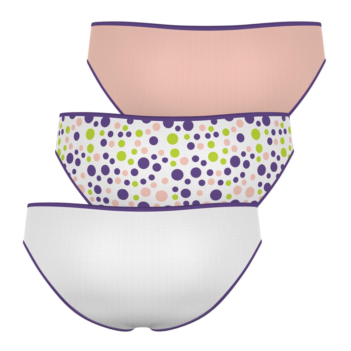 Lot de 3 slips fille Ecopack Trio Mode Girl by Athena