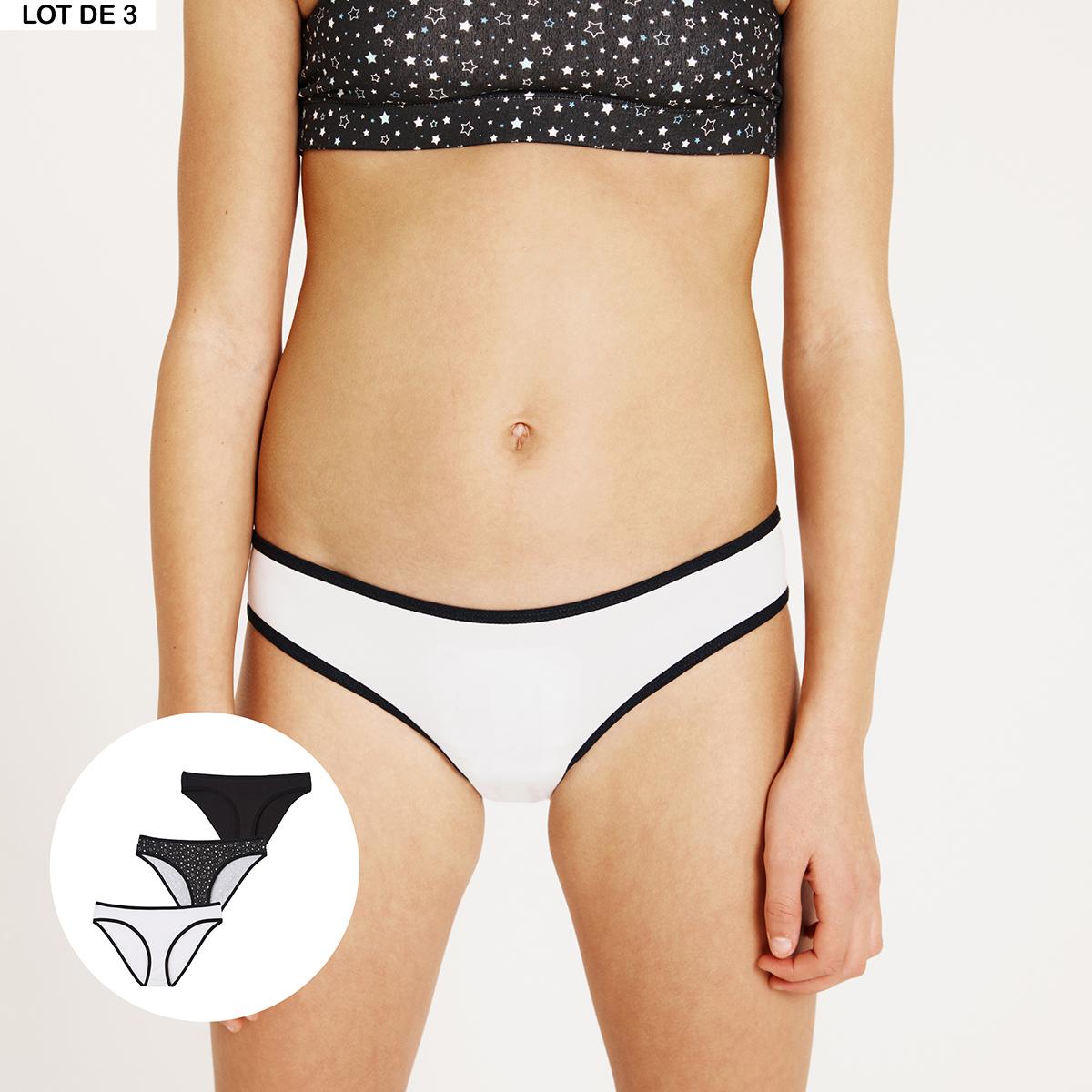 Lot de 3 slips fille Ecopack Mode Girl by Athena