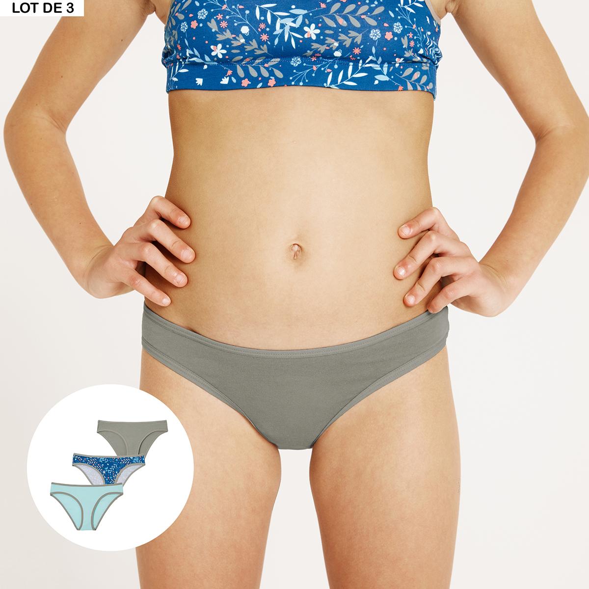 Lot de 3 slips fille Ecopack Mode Girl by Athena