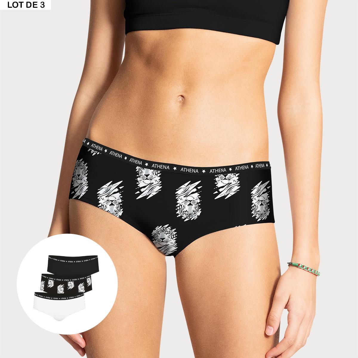 Lot de 3 boxers fille Ecopack Girl Mode Athena Fille