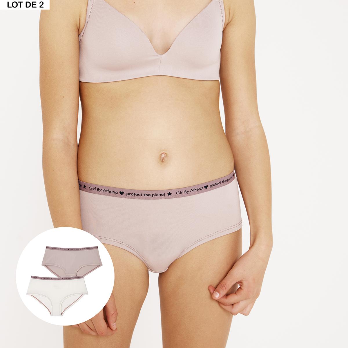 Lot de 2 boxers fille Micro recyclé Girl by Athena
