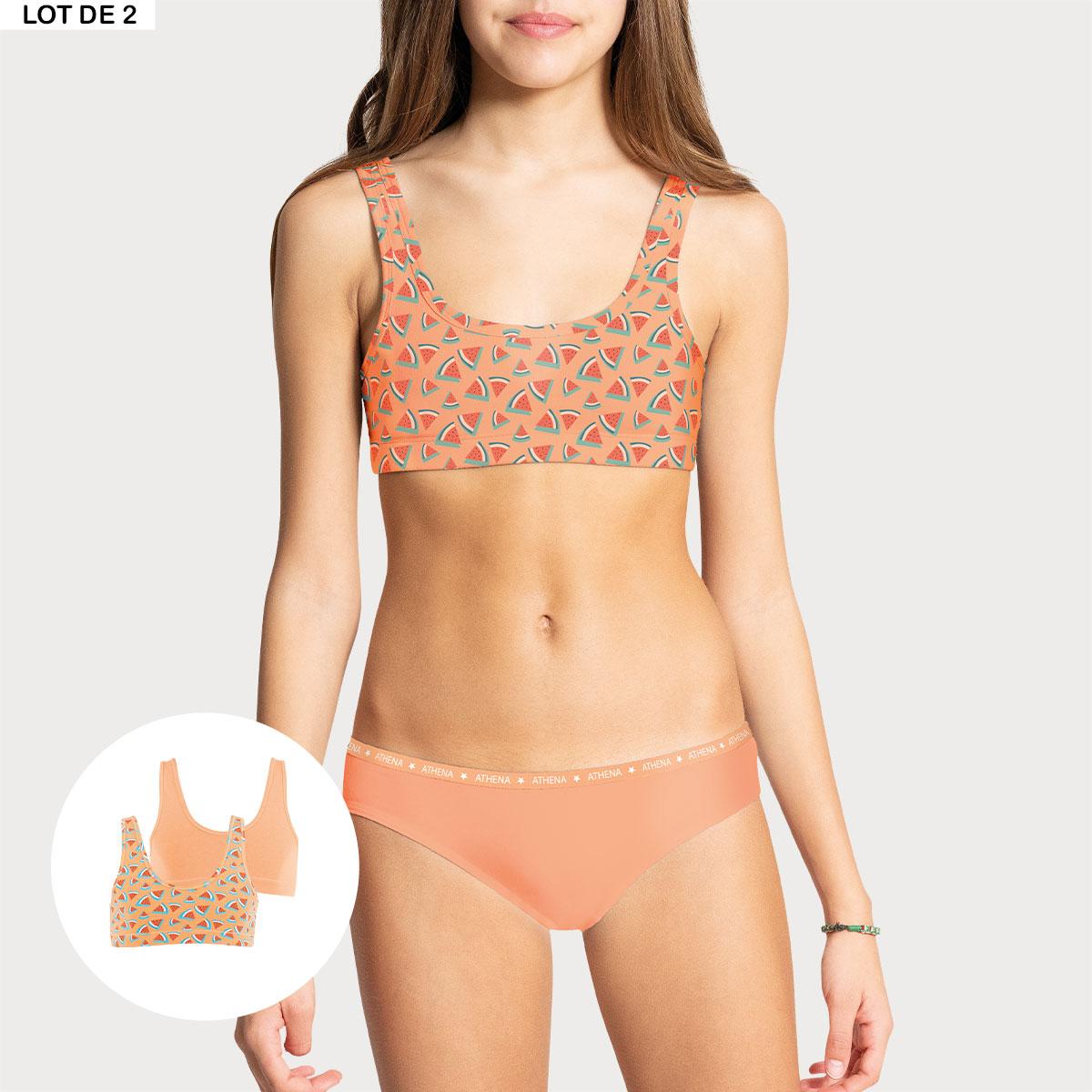 Lot de 2 brassières fille Ecopack Girl Mode Athena Fille