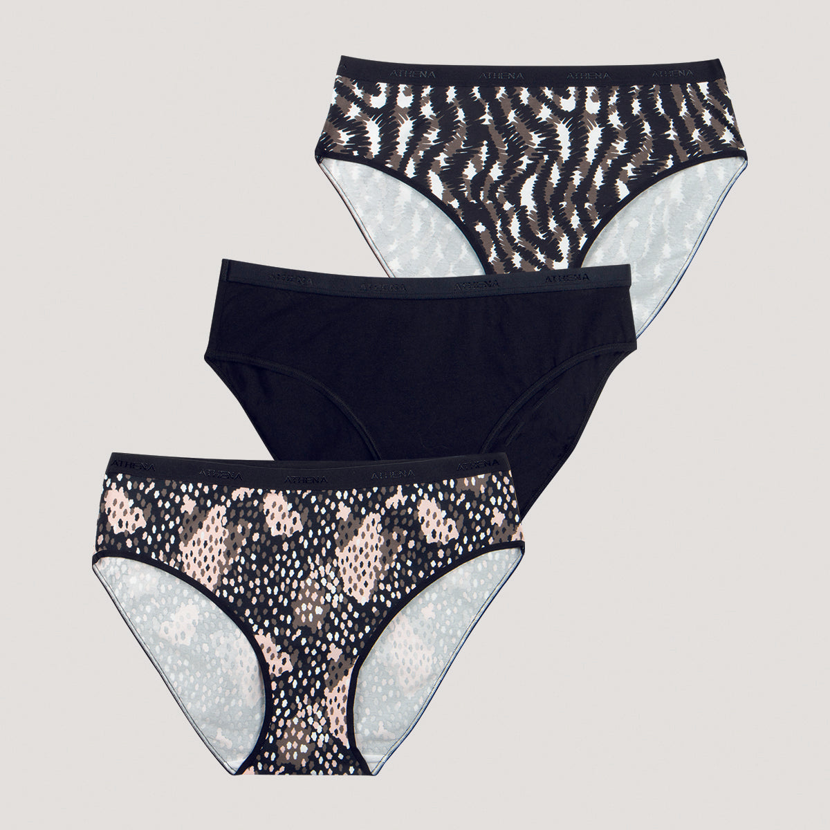 Lot de 3 culottes femme Ecopack Mode Athena