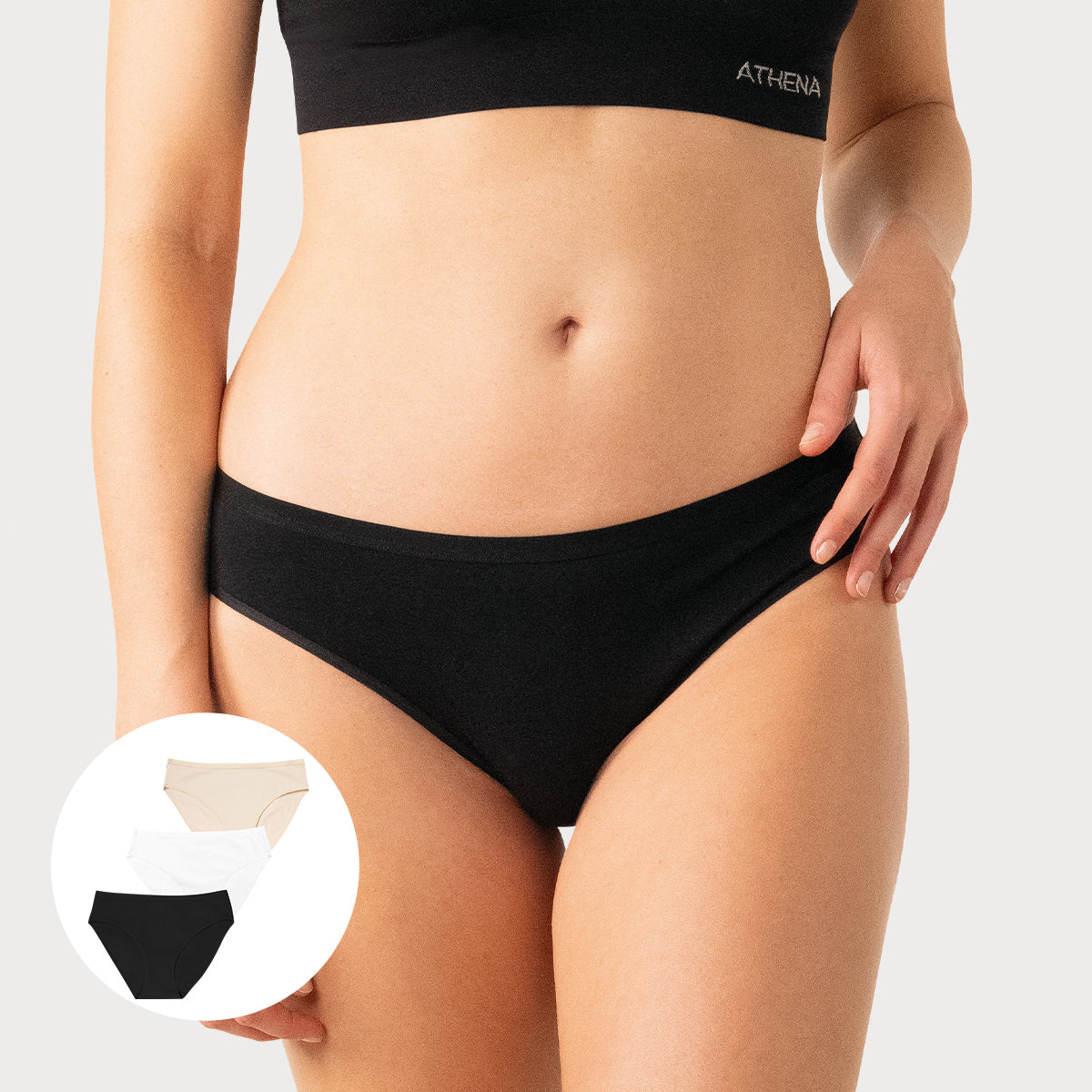 Lot de 3 culottes femme Ecopack Basic Athena