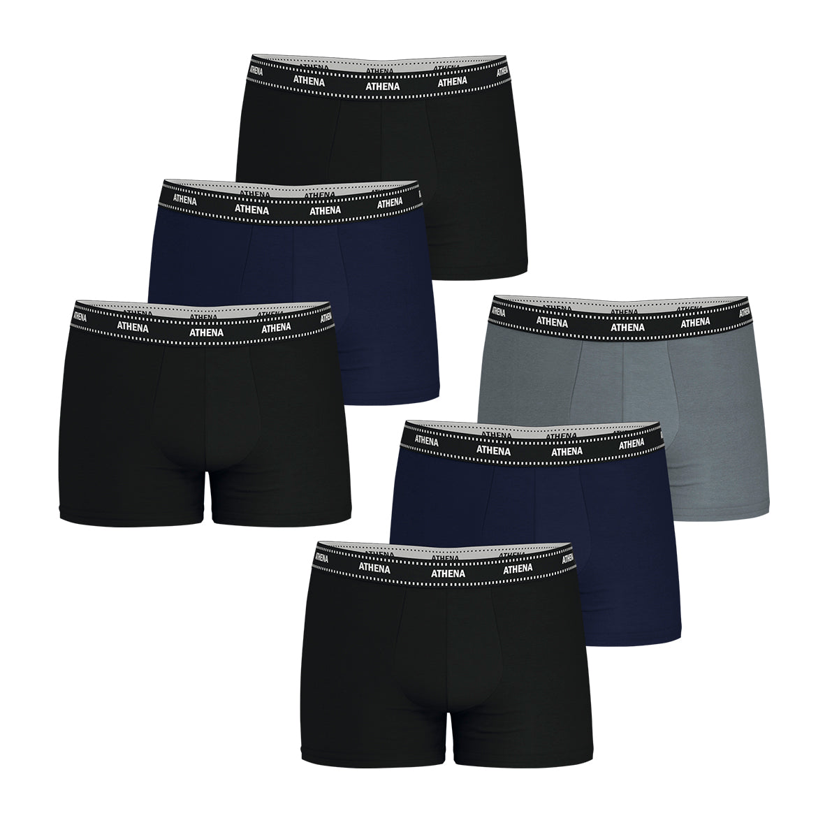 Lot de 6 boxers homme Duo Essentiel Athena