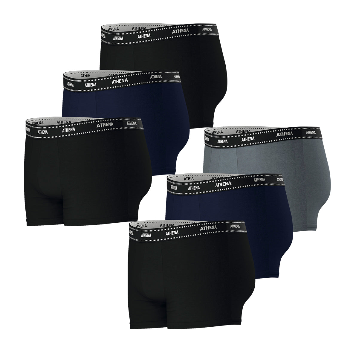 Lot de 6 boxers homme Duo Essentiel Athena