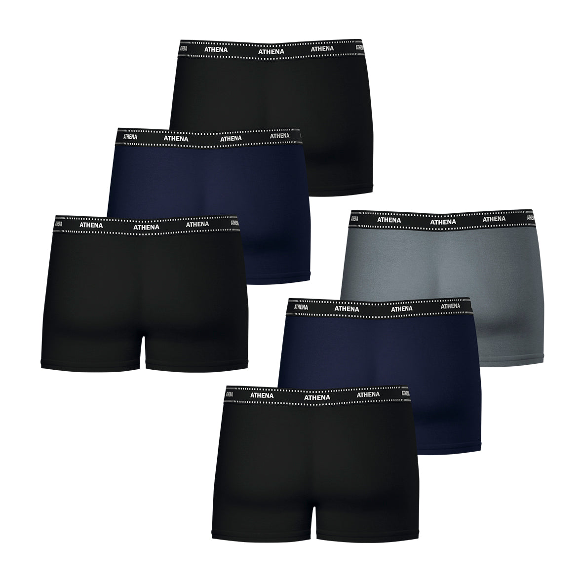 Lot de 6 boxers homme Duo Essentiel Athena